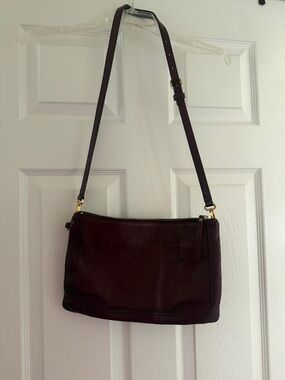 Banana Republic Leather Crossbody Bag in Burgundy